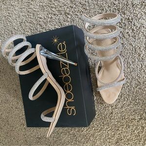 Shoe Dazzle Kenzy Rhinestone Dressy Heels